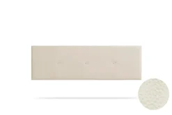 Moonia Tête de Lit Tapisée NAPOLI Simili cuir 145x50x5 cm - Blanc Cassé -