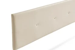Moonia Tête de Lit Tapisée NAPOLI Simili cuir 145x50x5 cm - Blanc Cassé -