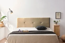 Moonia Tête de Lit Tapisée NAPOLI Simili cuir 145x50x5 cm - Or -