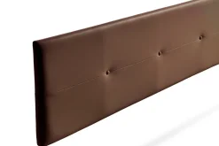 Moonia Tête de Lit Tapisée NAPOLI Simili cuir 115x50x5 cm - Marron -