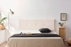 Moonia Tête de Lit Tapisée NAPOLI Aqualine 170x50x5 cm - Beige - Discount