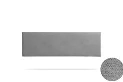 Moonia Tête de Lit Tapisée NOVA Aqualine 115x50x5 cm - Gris Clair -