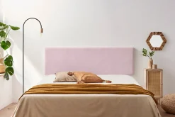 Moonia Tête de Lit Tapisée NOVA Aqualine 130x50x5 cm - Rose Clair -
