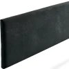 Moonia Tête de Lit Tapisée NOVA Aqualine 130x50x5 cm - Noir -