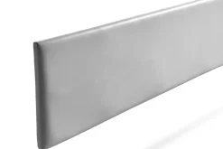 Moonia Tête de Lit Tapisée NOVA Simili cuir 115x50x5 cm - Argent - Discount