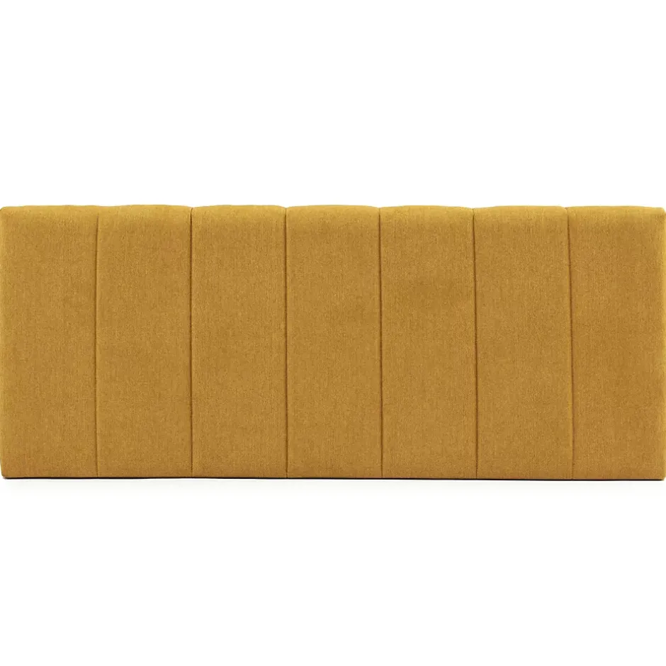 Vs Venta-Stock Tête de lit tapissée Creta 150x60 cm Couleur Moutarde, 8 cm d'épaisseur New