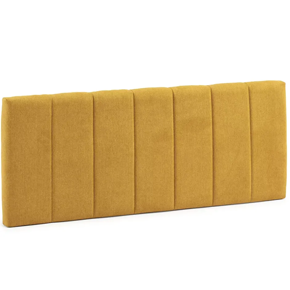 Vs Venta-Stock Tête de lit tapissée Creta 150x60 cm Couleur Moutarde, 8 cm d'épaisseur New