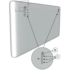 Vs Venta-Stock Tête de lit tapissée Napoles 160x100 cm Gris, Velours, Pieds en Bois Sale
