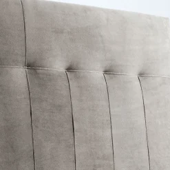 Vs Venta-Stock Tête de lit tapissée Napoles 160x100 cm Gris, Velours, Pieds en Bois Sale