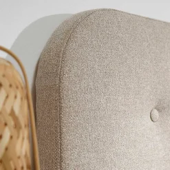 Vs Venta-Stock Tête de lit tapissée Saona 150x60 cm Couleur Beige, 8 cm d'épaisseur Outlet