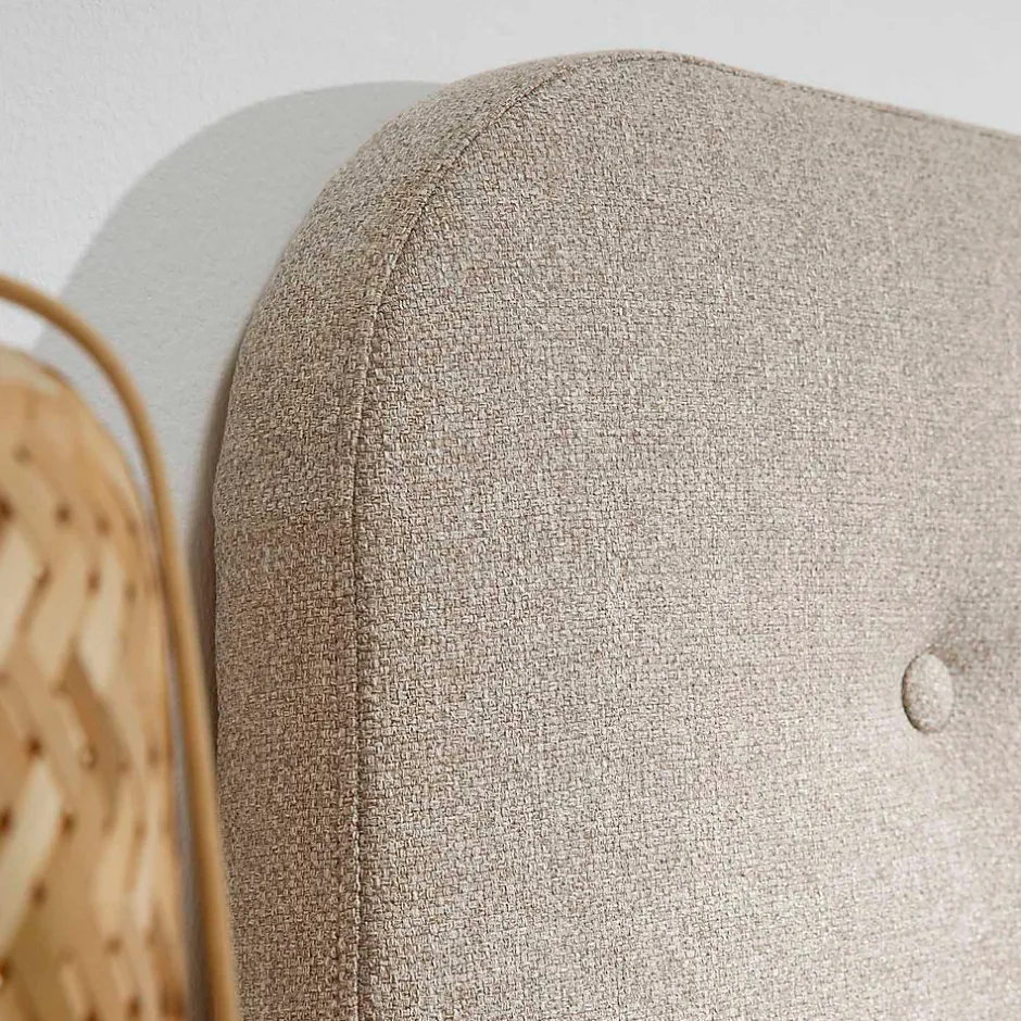 Vs Venta-Stock Tête de lit tapissée Saona 150x60 cm Couleur Beige, 8 cm d'épaisseur Outlet