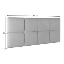 Vs Venta-Stock Tête de lit tapissée Sicilia 160x60 cm Beige Outlet