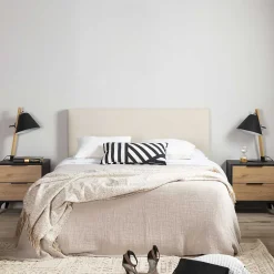 Vs Venta-Stock Tête de lit tapissée Tagomago 160x60 cm de Lin Naturel, 8 cm d'épaisseur Sale