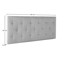 Vs Venta-Stock Tête de lit tapissée Turin 160x60 cm Beige Discount
