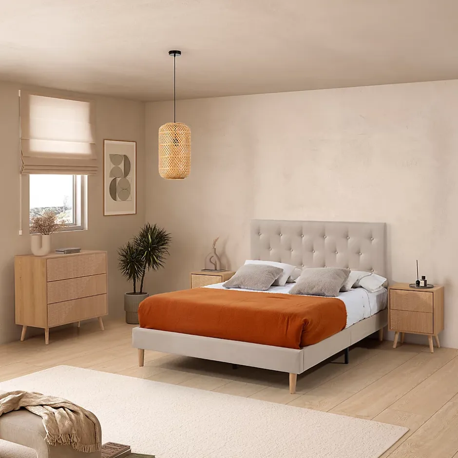 Vs Venta-Stock Tête de lit tapissée Turin 160x60 cm Beige Discount