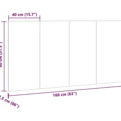 Vidaxl Tête de lit vieux bois 160x1,5x80 cm bois d'ingénierie Discount