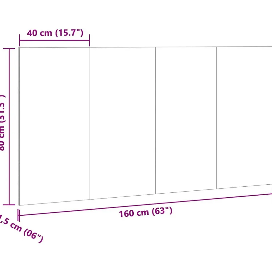 Vidaxl Tête de lit vieux bois 160x1,5x80 cm bois d'ingénierie Discount
