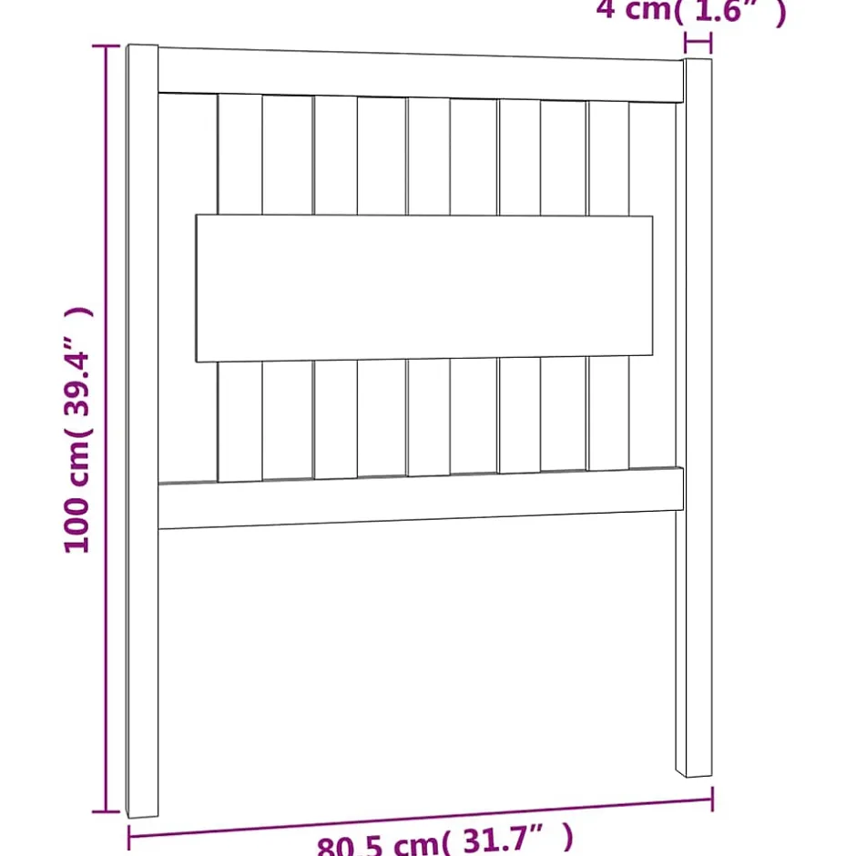 Vidaxl Tête de lit 80,5x4x100 cm Bois massif de pin Sale