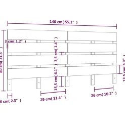 Vidaxl Tête de lit 140x3x80 cm Bois massif de pin Outlet
