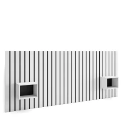 Skraut Home Tête de lit 258x107x3cm Lit de 150-160-180cm couleur blanc