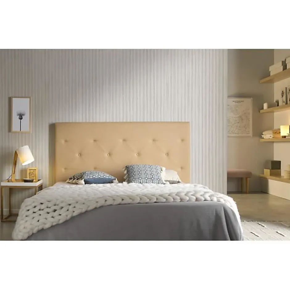 Eccox Tête de lit Zafiro camel pour lit 90 en similicuir 115x115x8. Online