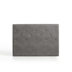 Eccox Tête de lit Zafiro pour lit 135 en tissu gris 154x115x8.