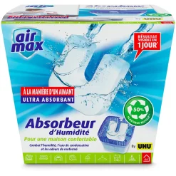 UHU Air max magnet - Absorbeur d'humidité très rapide et efficace, 1 recharge incluse Hot