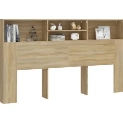 Vidaxl Armoire de tête de lit Chêne sonoma 180x19x103,5 cm 811883