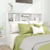 Vidaxl Armoire de tête de lit Blanc 140x19x103,5 cm 811862