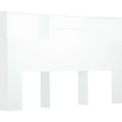 Vidaxl Armoire de tête de lit Blanc 160x19x103,5 cm 811871