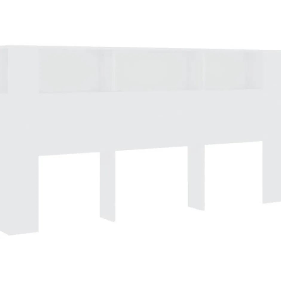 Vidaxl Armoire de tête de lit Blanc 200x18,5x104,5 cm 811952