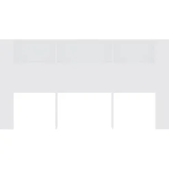 Vidaxl Armoire de tête de lit Blanc 200x18,5x104,5 cm 811952