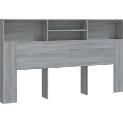 Vidaxl Armoire de tête de lit Sonoma gris 180x19x103,5 cm 817256 New