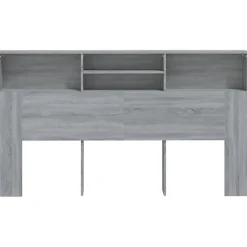 Vidaxl Armoire de tête de lit Sonoma gris 180x19x103,5 cm 817256 New