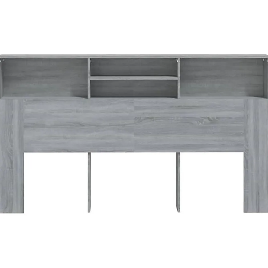 Vidaxl Armoire de tête de lit Sonoma gris 180x19x103,5 cm 817256 New
