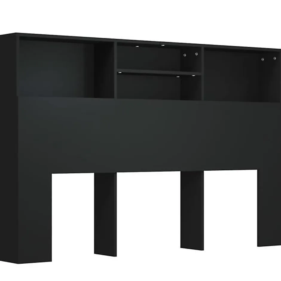 Vidaxl Armoire de tête de lit Noir 160x19x103,5 cm 811872 Outlet