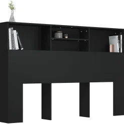 Vidaxl Armoire de tête de lit Noir 160x19x103,5 cm 811872 Outlet