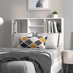 Vidaxl Armoire de tête de lit Blanc 100x19x103,5 cm 811844