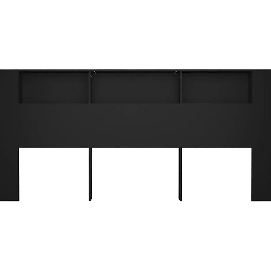 Vidaxl Armoire de tête de lit Noir 220x18,5x104,5 cm 811962 Outlet