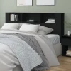 Vidaxl Armoire de tête de lit Noir 200x18,5x104,5 cm 811953