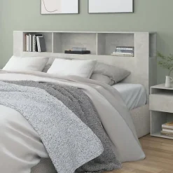 Vidaxl Armoire de tête de lit Gris béton 200x18,5x104,5 cm 811956 Best