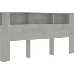Vidaxl Armoire de tête de lit Gris béton 200x18,5x104,5 cm 811956 Best