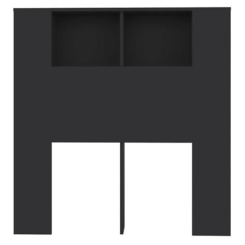 Vidaxl Armoire de tête de lit Noir 100x18,5x104,5 cm 811908