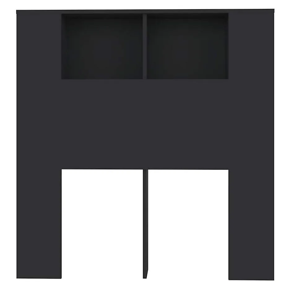 Vidaxl Armoire de tête de lit Noir 100x18,5x104,5 cm 811908
