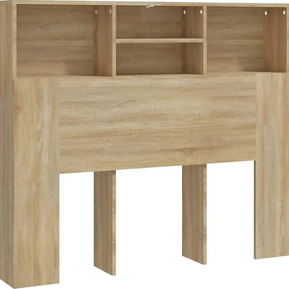Vidaxl Armoire de tête de lit Noir 120x19x103,5 cm New