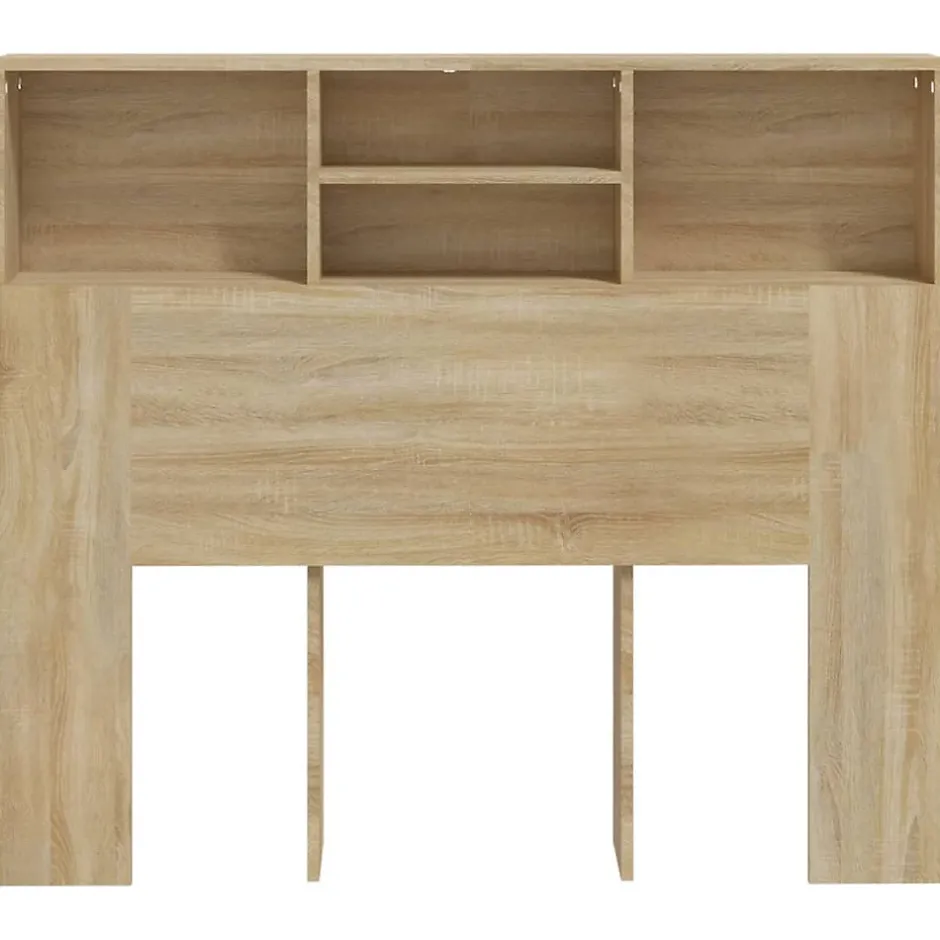 Vidaxl Armoire de tête de lit Noir 120x19x103,5 cm New