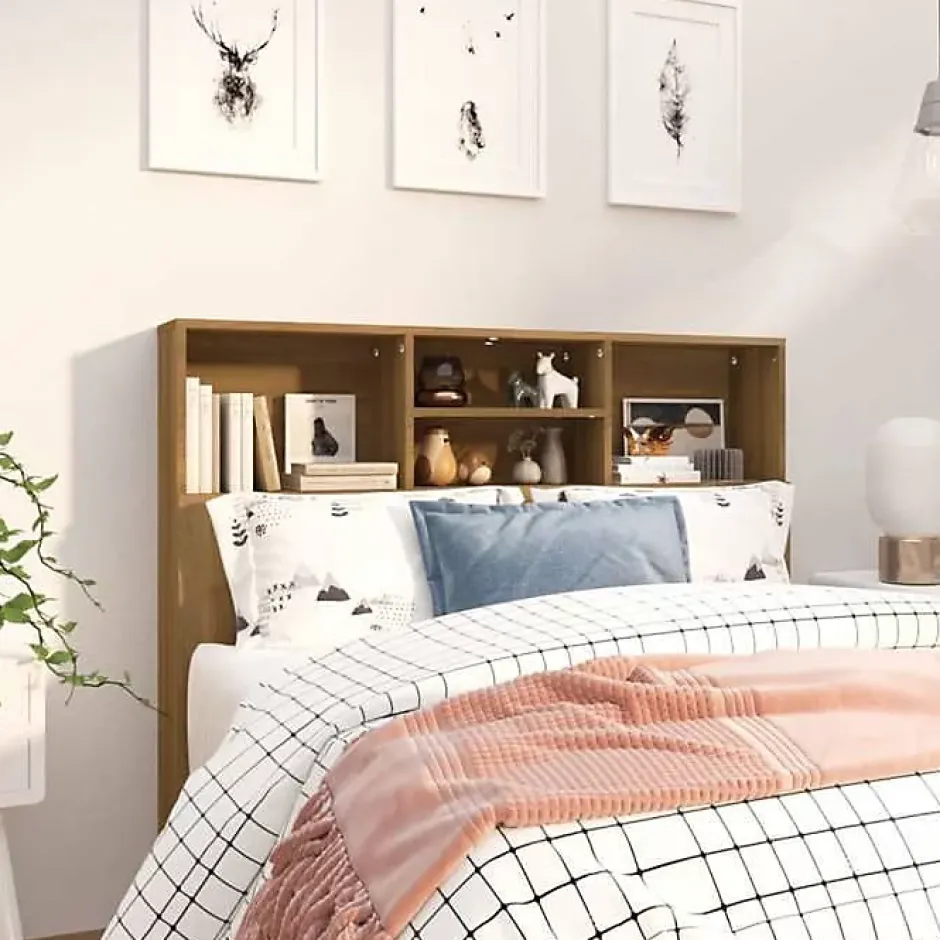 Vidaxl Armoire de tête de lit Sonoma gris 120x19x103,5 cm Best