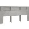 Vidaxl Armoire de tête de lit Gris béton 220x18,5x104,5 cm 811965 Discount