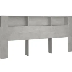 Vidaxl Armoire de tête de lit Gris béton 220x18,5x104,5 cm 811965 Discount