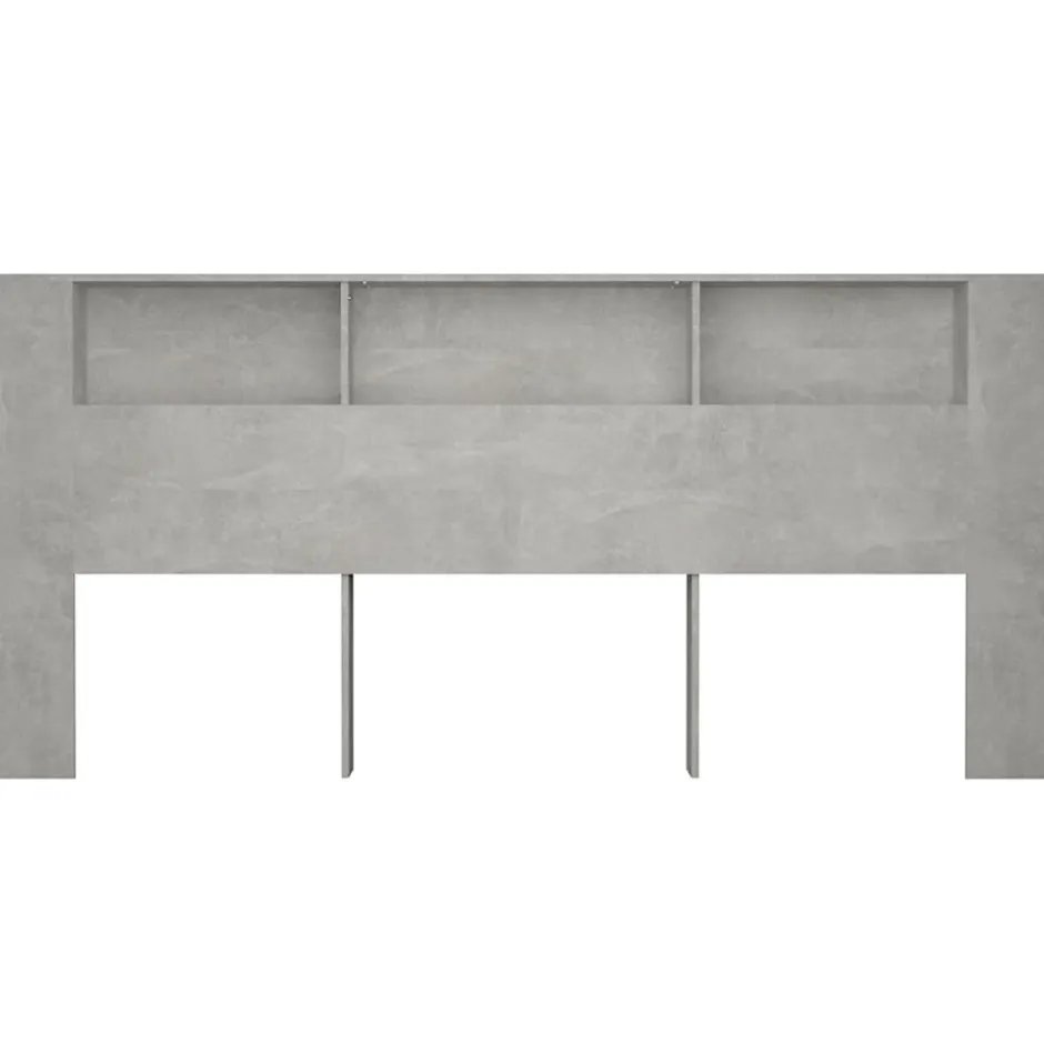 Vidaxl Armoire de tête de lit Gris béton 220x18,5x104,5 cm 811965 Discount